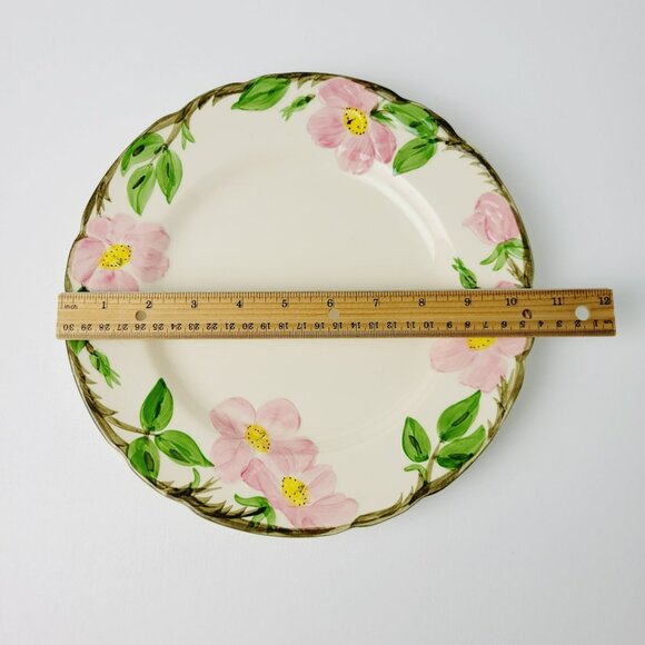 Franciscan Desert Rose DINNER Plate c.1977-79 Pink Floral Hand Painted Embossed - Picture 7 of 8